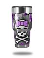 WraptorSkinz Skin Wrap compatible with RTIC 30oz ORIGINAL 2017 AND OLDER Tumblers Purple Princess Skull (TUMBLER NOT INCLUDED)