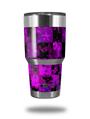 WraptorSkinz Skin Wrap compatible with RTIC 30oz ORIGINAL 2017 AND OLDER Tumblers Purple Star Checkerboard (TUMBLER NOT INCLUDED)