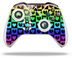 WraptorSkinz Decal Skin Wrap Set works with 2016 and newer XBOX One S / X Controller Love Heart Checkers Rainbow (CONTROLLER NOT INCLUDED)