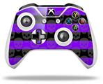 WraptorSkinz Decal Skin Wrap Set works with 2016 and newer XBOX One S / X Controller Skull Stripes Purple (CONTROLLER NOT INCLUDED)