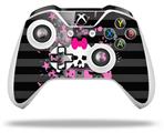 WraptorSkinz Decal Skin Wrap Set works with 2016 and newer XBOX One S / X Controller Pink Bow Skull (CONTROLLER NOT INCLUDED)