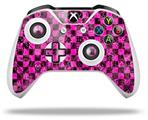 WraptorSkinz Decal Skin Wrap Set works with 2016 and newer XBOX One S / X Controller Pink Checkerboard Sketches (CONTROLLER NOT INCLUDED)