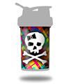 Decal Style Skin Wrap works with Blender Bottle 22oz ProStak Rainbow Plaid Skull (BOTTLE NOT INCLUDED)