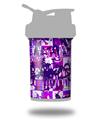 Decal Style Skin Wrap works with Blender Bottle 22oz ProStak Purple Checker Graffiti (BOTTLE NOT INCLUDED)