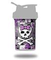Decal Style Skin Wrap works with Blender Bottle 22oz ProStak Princess Skull Purple (BOTTLE NOT INCLUDED)