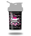 Decal Style Skin Wrap works with Blender Bottle 22oz ProStak Pink Bow Skull (BOTTLE NOT INCLUDED)