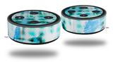 Skin Wrap Decal Set 2 Pack for Amazon Echo Dot 2 - Electro Graffiti Blue (2nd Generation ONLY - Echo NOT INCLUDED)