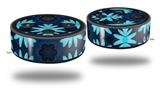 Skin Wrap Decal Set 2 Pack for Amazon Echo Dot 2 - Abstract Floral Blue (2nd Generation ONLY - Echo NOT INCLUDED)