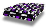 Vinyl Decal Skin Wrap compatible with Sony PlayStation 4 Pro Console Purple Hearts And Stars (PS4 NOT INCLUDED)