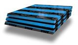 Vinyl Decal Skin Wrap compatible with Sony PlayStation 4 Pro Console Skull Stripes Blue (PS4 NOT INCLUDED)