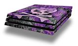 Vinyl Decal Skin Wrap compatible with Sony PlayStation 4 Pro Console Purple Girly Skull (PS4 NOT INCLUDED)