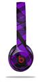 WraptorSkinz Skin Decal Wrap compatible with Beats Solo 2 and Solo 3 Wireless Headphones Purple Plaid (HEADPHONES NOT INCLUDED)