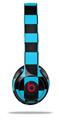 WraptorSkinz Skin Decal Wrap compatible with Beats Solo 2 and Solo 3 Wireless Headphones Checkers Blue (HEADPHONES NOT INCLUDED)