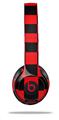 WraptorSkinz Skin Decal Wrap compatible with Beats Solo 2 and Solo 3 Wireless Headphones Checkers Red (HEADPHONES NOT INCLUDED)
