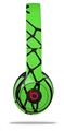 WraptorSkinz Skin Decal Wrap compatible with Beats Solo 2 and Solo 3 Wireless Headphones Ripped Fishnets Green (HEADPHONES NOT INCLUDED)