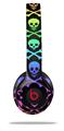 WraptorSkinz Skin Decal Wrap compatible with Beats Solo 2 and Solo 3 Wireless Headphones Skull and Crossbones Rainbow (HEADPHONES NOT INCLUDED)