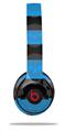 WraptorSkinz Skin Decal Wrap compatible with Beats Solo 2 and Solo 3 Wireless Headphones Skull Stripes Blue (HEADPHONES NOT INCLUDED)