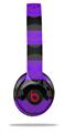 WraptorSkinz Skin Decal Wrap compatible with Beats Solo 2 and Solo 3 Wireless Headphones Skull Stripes Purple (HEADPHONES NOT INCLUDED)