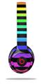 WraptorSkinz Skin Decal Wrap compatible with Beats Solo 2 and Solo 3 Wireless Headphones Stripes Rainbow (HEADPHONES NOT INCLUDED)