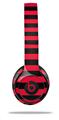 WraptorSkinz Skin Decal Wrap compatible with Beats Solo 2 and Solo 3 Wireless Headphones Stripes Red (HEADPHONES NOT INCLUDED)