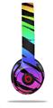 WraptorSkinz Skin Decal Wrap compatible with Beats Solo 2 and Solo 3 Wireless Headphones Tiger Rainbow (HEADPHONES NOT INCLUDED)