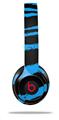 WraptorSkinz Skin Decal Wrap compatible with Beats Solo 2 and Solo 3 Wireless Headphones Zebra Blue (HEADPHONES NOT INCLUDED)