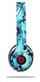 WraptorSkinz Skin Decal Wrap compatible with Beats Solo 2 and Solo 3 Wireless Headphones Scene Kid Sketches Blue (HEADPHONES NOT INCLUDED)