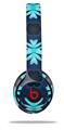 WraptorSkinz Skin Decal Wrap compatible with Beats Solo 2 and Solo 3 Wireless Headphones Abstract Floral Blue (HEADPHONES NOT INCLUDED)