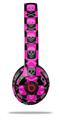 WraptorSkinz Skin Decal Wrap compatible with Beats Solo 2 and Solo 3 Wireless Headphones Skull and Crossbones Checkerboard (HEADPHONES NOT INCLUDED)