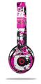 WraptorSkinz Skin Decal Wrap compatible with Beats Solo 2 and Solo 3 Wireless Headphones Pink Graffiti (HEADPHONES NOT INCLUDED)