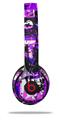 WraptorSkinz Skin Decal Wrap compatible with Beats Solo 2 and Solo 3 Wireless Headphones Purple Graffiti (HEADPHONES NOT INCLUDED)