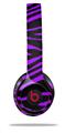 WraptorSkinz Skin Decal Wrap compatible with Beats Solo 2 and Solo 3 Wireless Headphones Purple Zebra (HEADPHONES NOT INCLUDED)