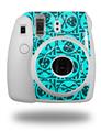 WraptorSkinz Skin Decal Wrap compatible with Fujifilm Mini 8 Camera Skull Patch Pattern Blue (CAMERA NOT INCLUDED)