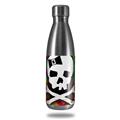 Skin Decal Wrap for RTIC Water Bottle 17oz Rainbow Plaid Skull (BOTTLE NOT INCLUDED)