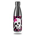 Skin Decal Wrap for RTIC Water Bottle 17oz Pink Zebra Skull (BOTTLE NOT INCLUDED)
