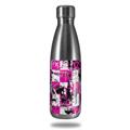 Skin Decal Wrap for RTIC Water Bottle 17oz Pink Graffiti (BOTTLE NOT INCLUDED)