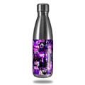 Skin Decal Wrap for RTIC Water Bottle 17oz Purple Graffiti (BOTTLE NOT INCLUDED)