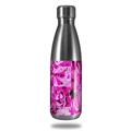 Skin Decal Wrap for RTIC Water Bottle 17oz Pink Plaid Graffiti (BOTTLE NOT INCLUDED)