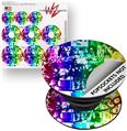 Decal Style Vinyl Skin Wrap 3 Pack for PopSockets Rainbow Graffiti (POPSOCKET NOT INCLUDED)