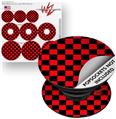 Decal Style Vinyl Skin Wrap 3 Pack for PopSockets Checkers Red (POPSOCKET NOT INCLUDED)