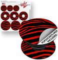 Decal Style Vinyl Skin Wrap 3 Pack for PopSockets Zebra Red (POPSOCKET NOT INCLUDED)