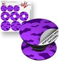Decal Style Vinyl Skin Wrap 3 Pack for PopSockets Deathrock Bats Purple (POPSOCKET NOT INCLUDED)