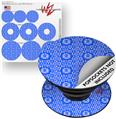 Decal Style Vinyl Skin Wrap 3 Pack for PopSockets Gothic Punk Pattern Blue (POPSOCKET NOT INCLUDED)