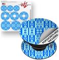 Decal Style Vinyl Skin Wrap 3 Pack for PopSockets Skull And Crossbones Pattern Blue (POPSOCKET NOT INCLUDED)