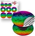 Decal Style Vinyl Skin Wrap 3 Pack for PopSockets Rainbow Butterflies (POPSOCKET NOT INCLUDED)