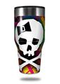 Skin Decal Wrap for Walmart Ozark Trail Tumblers 40oz Rainbow Plaid Skull (TUMBLER NOT INCLUDED) by WraptorSkinz