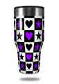 Skin Decal Wrap for Walmart Ozark Trail Tumblers 40oz Purple Hearts And Stars (TUMBLER NOT INCLUDED) by WraptorSkinz