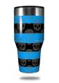 Skin Decal Wrap for Walmart Ozark Trail Tumblers 40oz Skull Stripes Blue (TUMBLER NOT INCLUDED) by WraptorSkinz