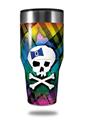Skin Decal Wrap for Walmart Ozark Trail Tumblers 40oz Rainbow Plaid Skull (TUMBLER NOT INCLUDED) by WraptorSkinz