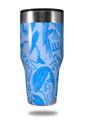 Skin Decal Wrap for Walmart Ozark Trail Tumblers 40oz Skull Sketches Blue (TUMBLER NOT INCLUDED) by WraptorSkinz